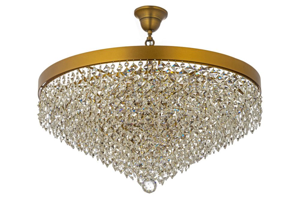 Люстра потолочная *60*30 см, 10*E14*40W, Arti Lampadari Avio Avio E 1.5.60.100 AG, Антик-Золото