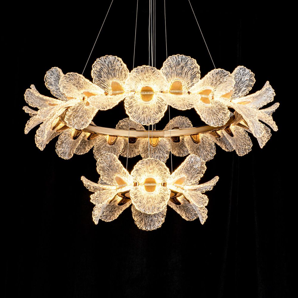 Люстра *100/50*24-150 см, *LED*120W, 3000-6000K, MODELIGHT  MDL.89092.1000.500HC GD, Золото