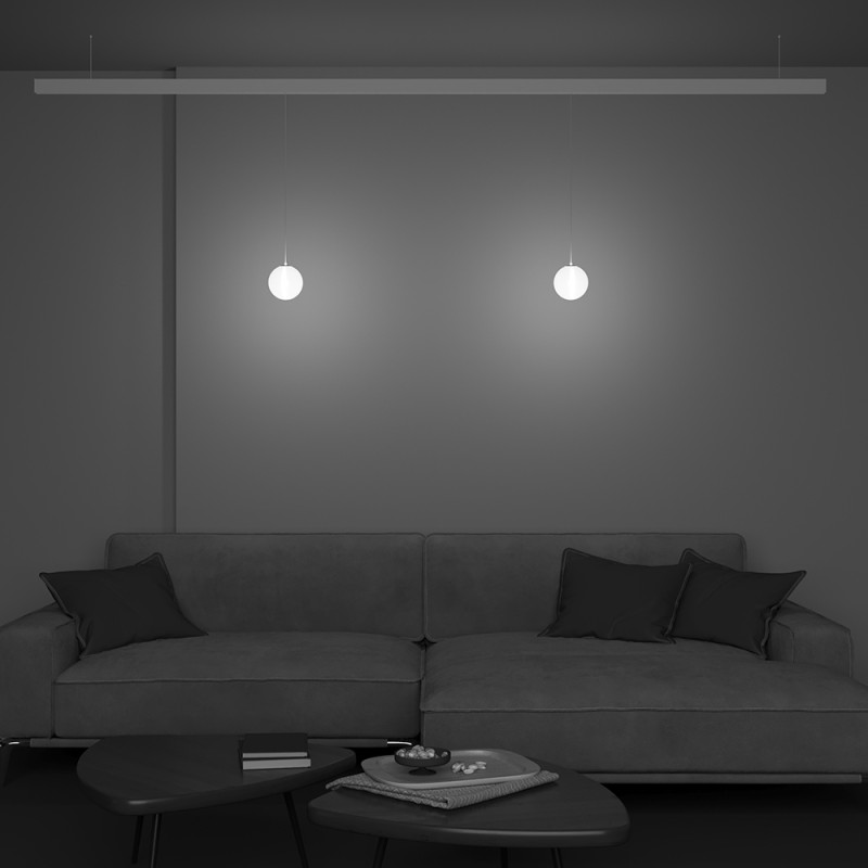 Трековый подвесной светильник  13 см, LED 5W, 3000К, Белый Maytoni Luna TR039-2-5W3K-W