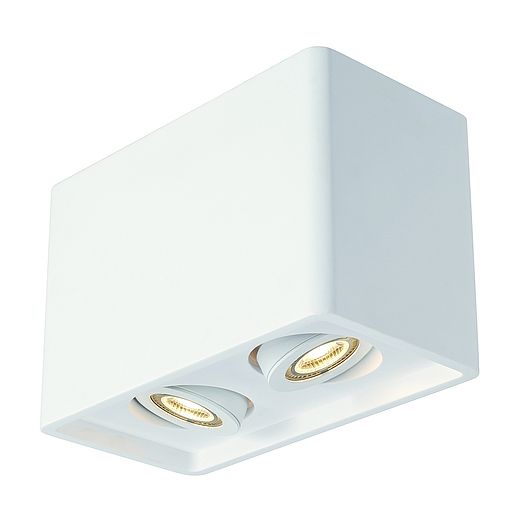 Потолочный накладной светильник PLASTRA CEILING LUMINAIRE SLV 148052 белый гипс, 25*13*16 см