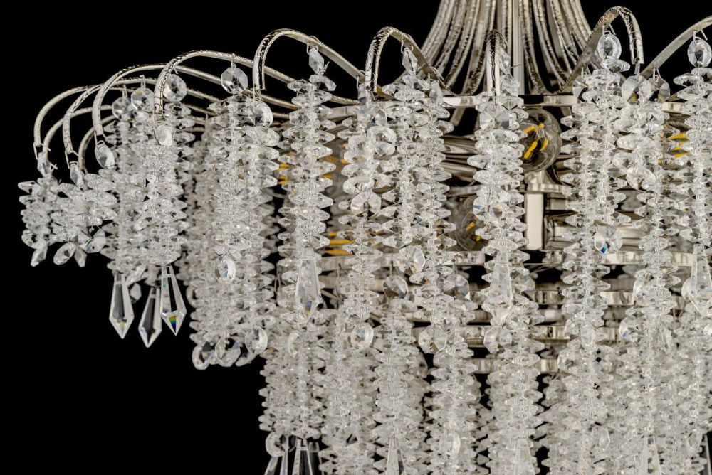 Люстра подвесная *60*50 см, 12*E14*40W, Arti Lampadari Erli Nickel Erli E 1.5.60.105 N, никель