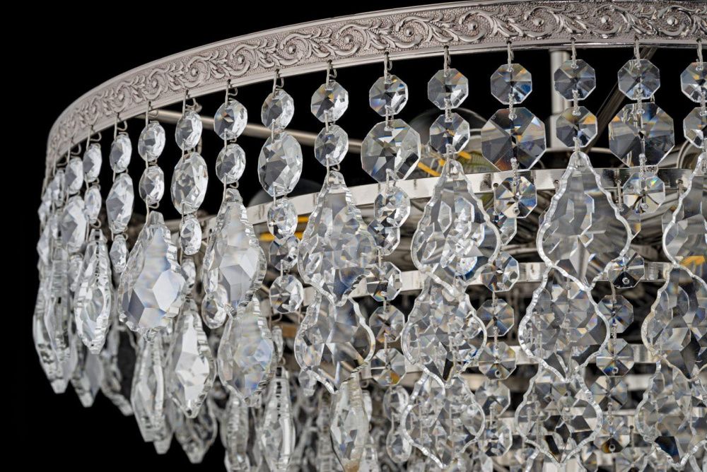 Люстра потолочная *46*25 см, 6*E27*60W, Arti Lampadari Castellana Nickel Castellana E 1.3.46.602 N, Матовый никель