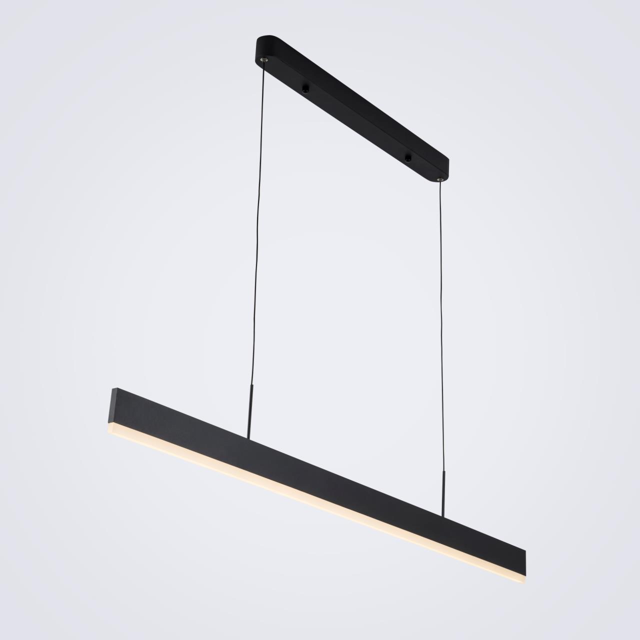 Подвесной светильник 120*1,5*160 см, LED 35W, 3000 / 6000K, Черный LED4U L8668-1200 BK