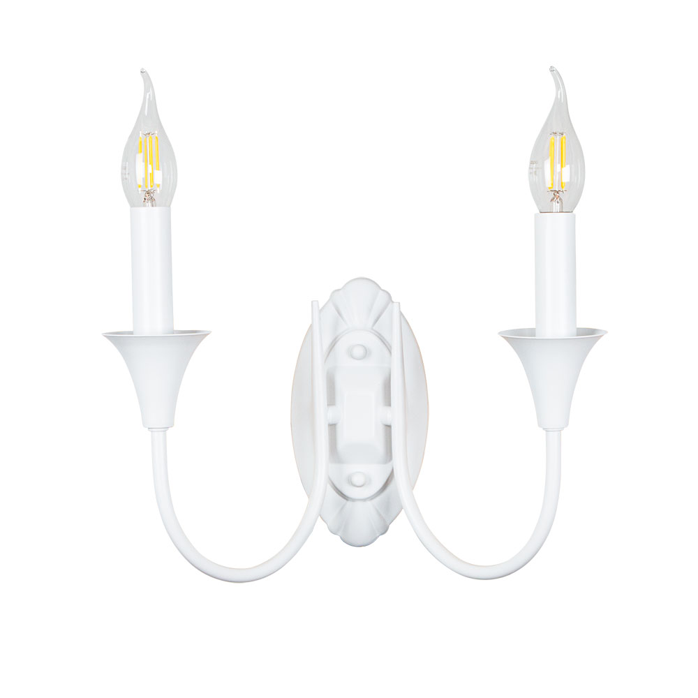 Бра 24*19*32 см, 2*E14, 40W, Arte Lamp Collinetta A4094AP-2WH, Белый