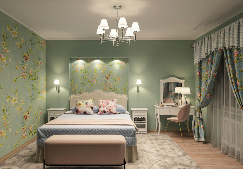 Настольная лампа Favourite Avangard 2952-1T, D250*H515, хром, плафон из белой ткани