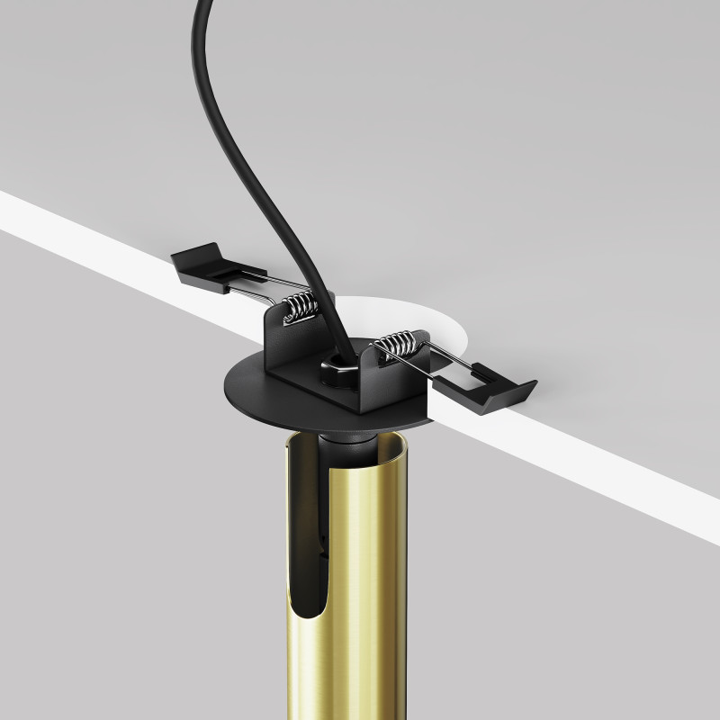 Встраиваемый светильник 3*3*15,1 см, LED, 6W, 3000К, Maytoni Technical Focus T C141RS-L125-6W3K-BBS латунный