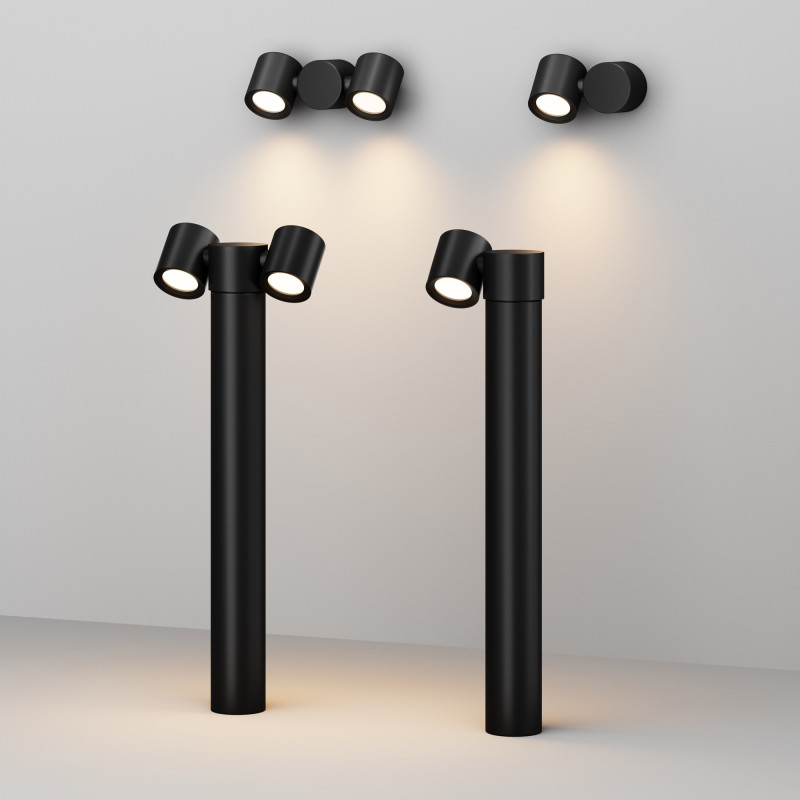 Настенный уличный светильник Maytoni Outdoor Wall Street O010WL-01B черный