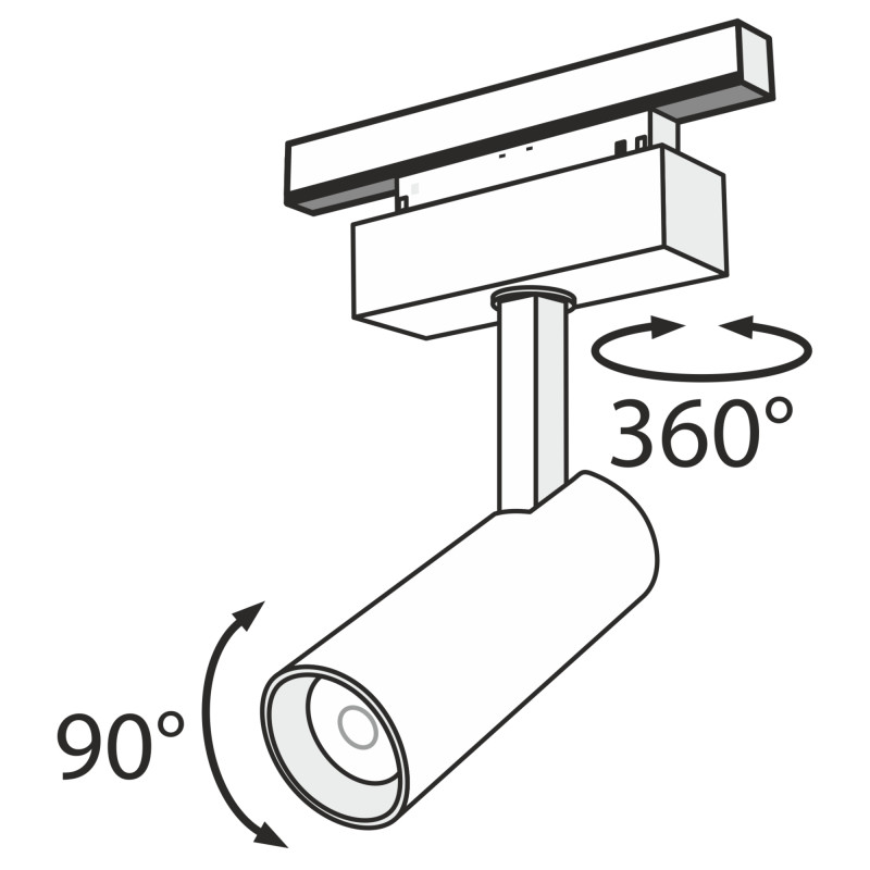 Светодиодный светильник 13W, 3000K, Maytoni Track lamps TR019-2-10W3K-B, черный