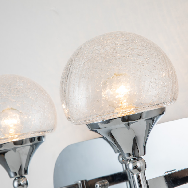 Бра Favourite Impulse 2971-2W, D220*W400*H330, хром, плафоны из стекла с эффектом кракле