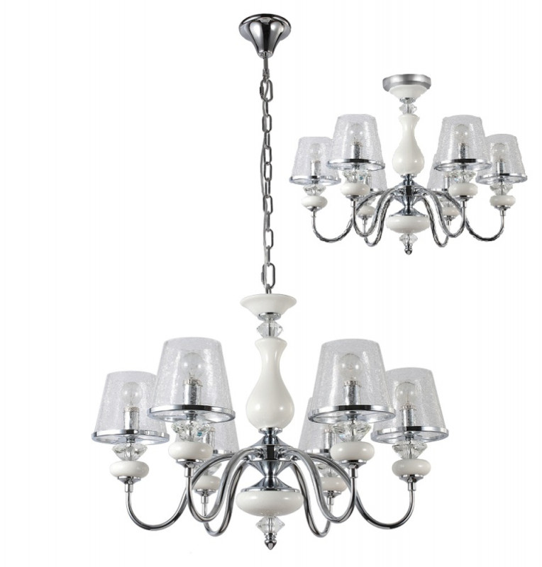 Люстра 70 см, Crystal Lux BETIS SP-PL6 Хром