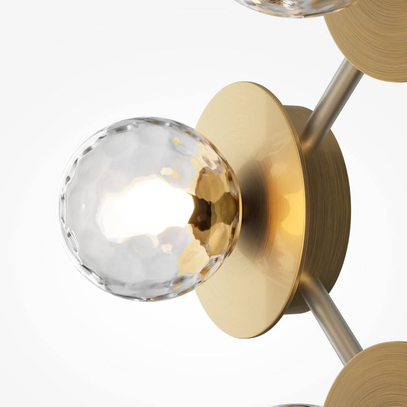 Бра 24,5*11,5*33 см, LED, 3000К, Maytoni Ambre MOD331WL-L6BS3K латунный