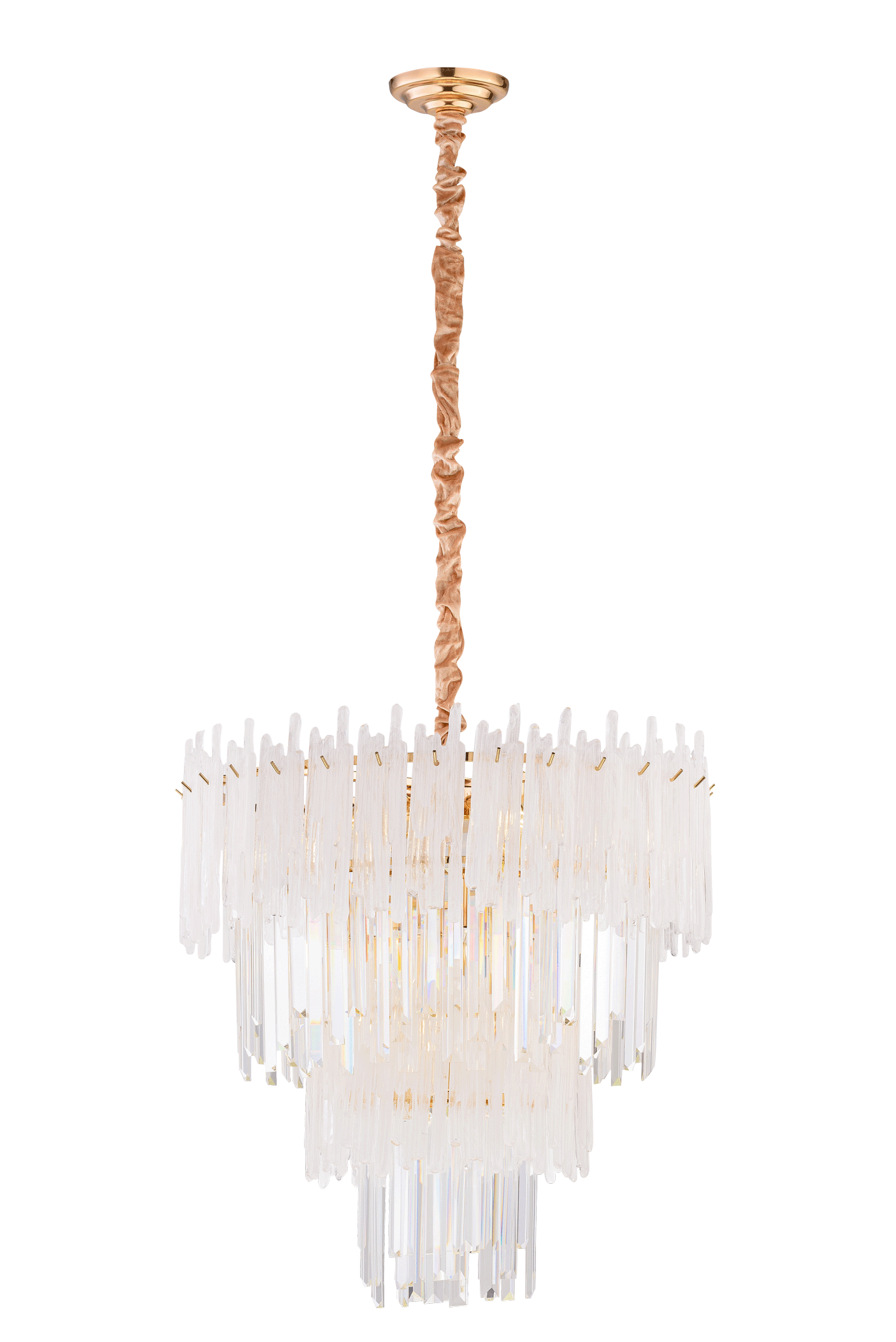 Люстра 600*600-1300, 10*E14, 40W NewRgy Cristallo 2276E/10A FGD, Золото