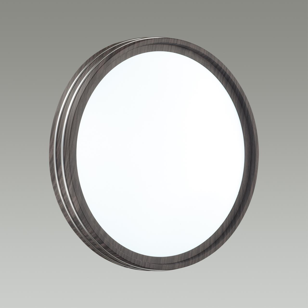 Cветильник 50*7 см, LED 72W, 3000-6000 К, IP43, белый/венге под дерево/хром, пластик Sonex Trosto, 7604/EL