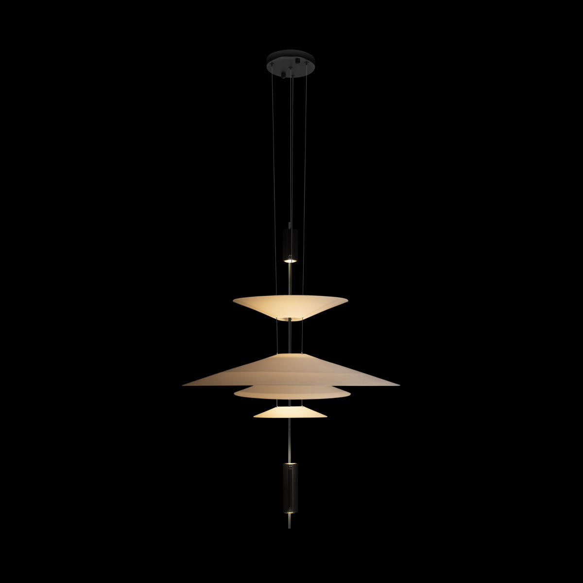 Подвесной светильник 68*83 см, 3*GU5.3*20W  LOFT IT Skylar 10244/C Black черный