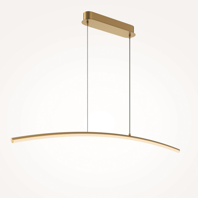 Подвесной светильник 98*7*305,7 см, LED, 15W, 3000К, Maytoni Light Reflection MOD243PL-L18BSK латунный