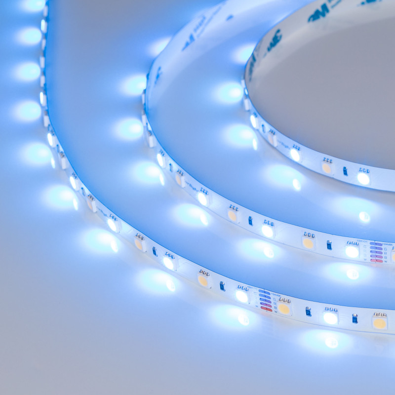 Лента RT-B60-10mm 24V RGBW-White (14.4 W/m, IP20, 5060, 5m) (Arlight, Открытый) 018325(2). Цена указана за 5 метров. Продается кратно 5 метрам.