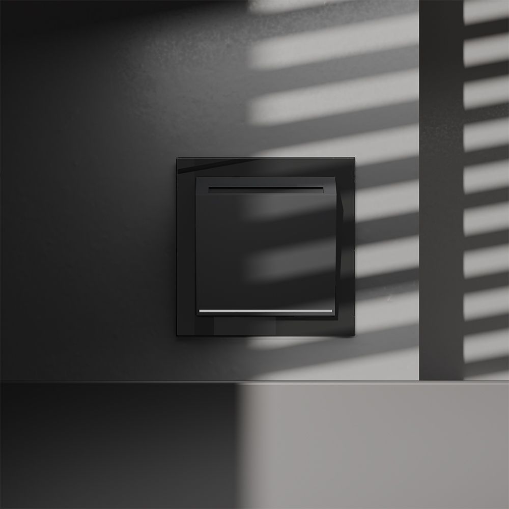 Выключатель встраиваемый S70 карточный 16А, черный матовый Voltum VLS010708