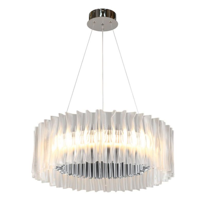 Подвесная люстра 60*60-200 см, 1*LED, 60W, 3000K, Aployt Milena APL.654.03.60, серый