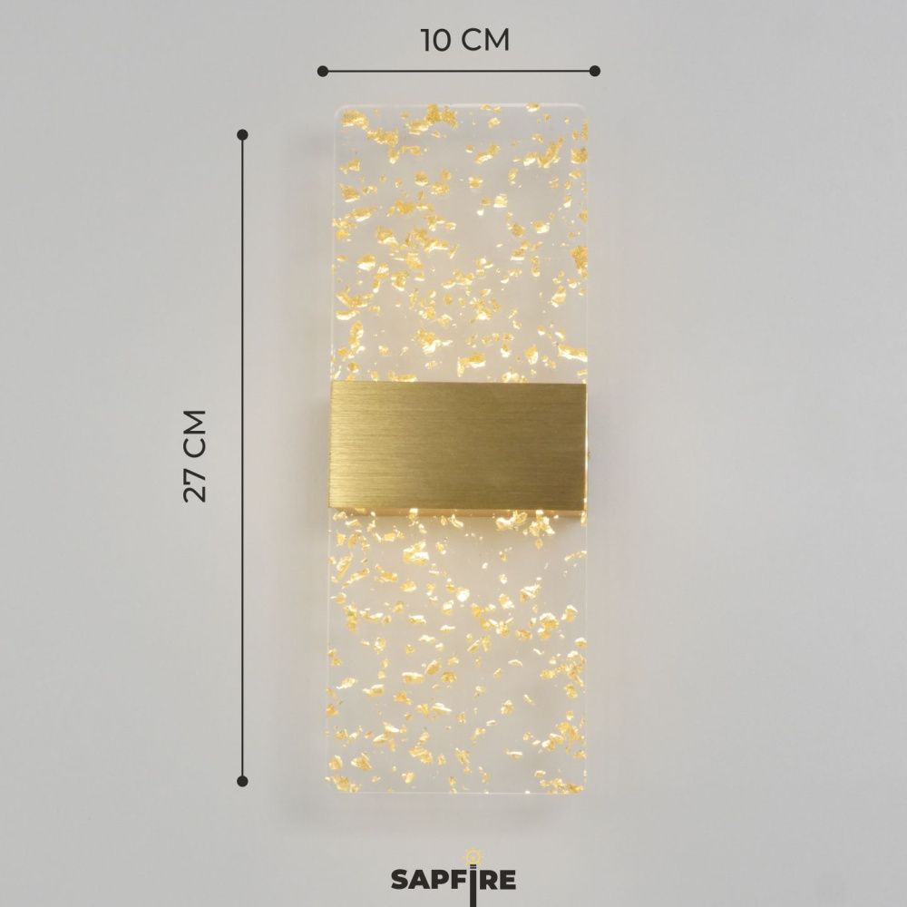 Светильник настенный DZN-11243 ЗОЛОТО/АЛЮМИНИЙ  D270*100/H60/1/LED/10W/4000К BRICK 25-03 VST