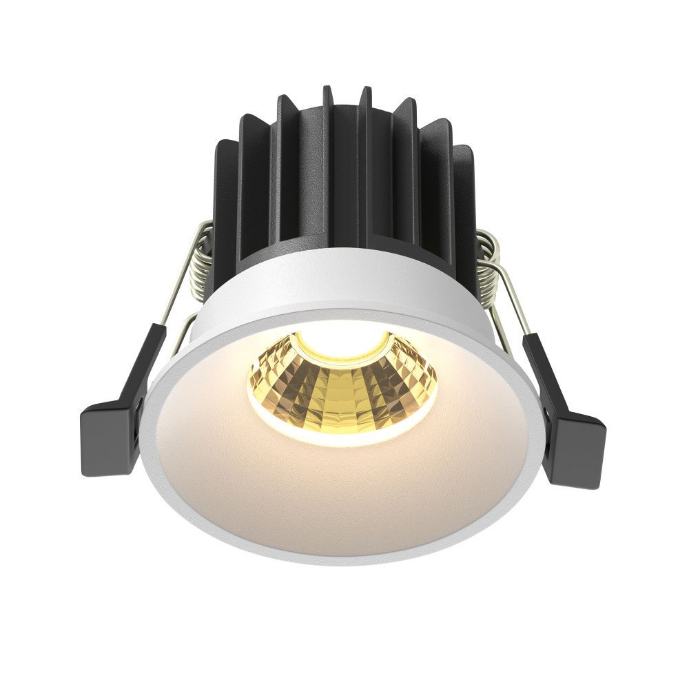 Встраиваемый светильник 5,3 см, LED*7W, 2700K, Maytoni Round 60° DL058-7W2.7K-W, Белый