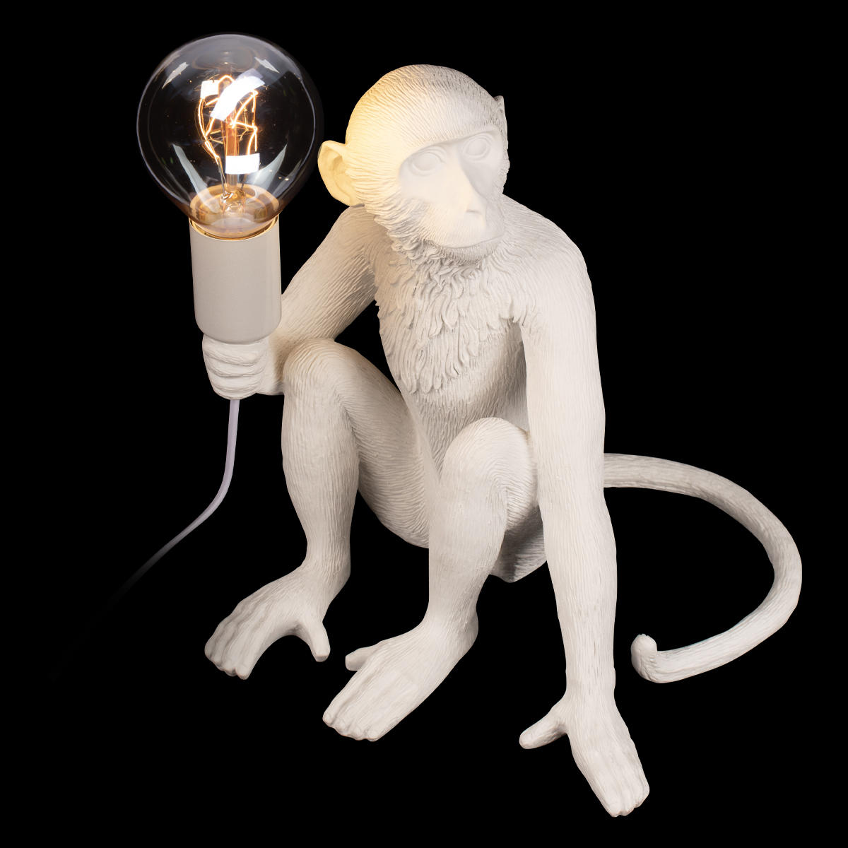 Настольная лампа 35*28*55 см, 1*E27*40W LOFT IT Monkey 10314T/A белый