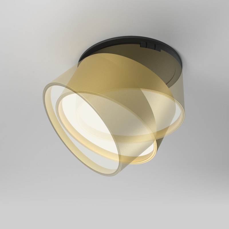 Встраиваемый светильник 8,5*8,5*6,6 см LED, 12W, 4000К, Maytoni Technical ONDA DL024-12W-DTW-BMG золото матовое