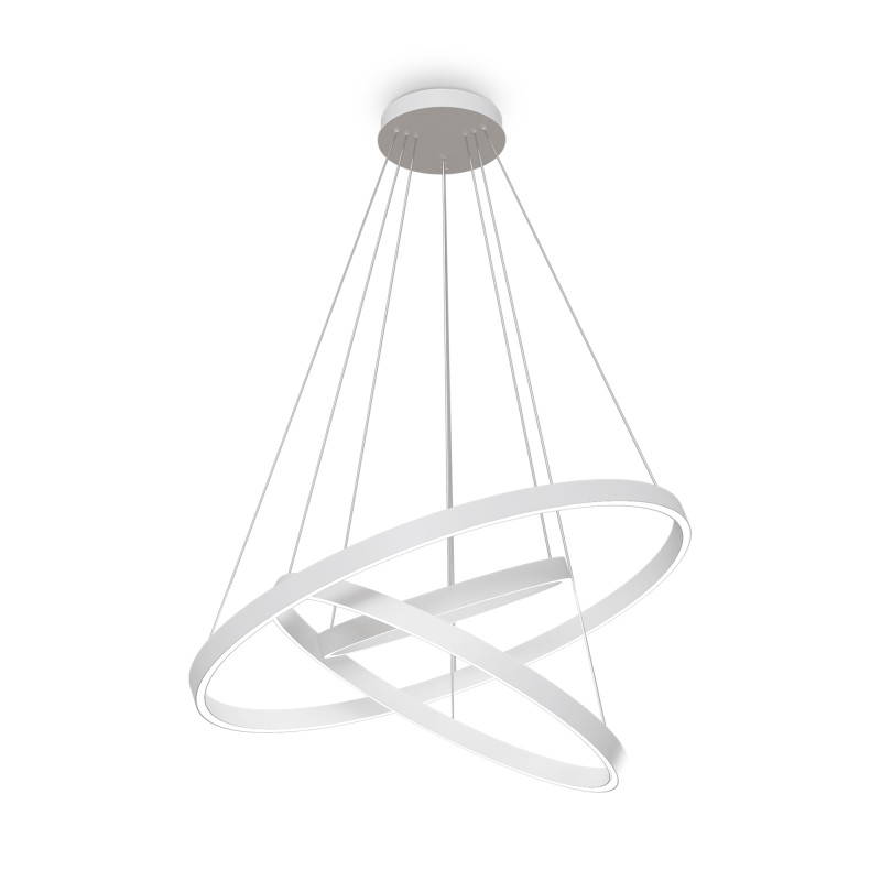 Подвесная люстра 80*140,5 см, LED, 108W, 3000К-4000К, Maytoni Rim MOD058PL-L100WK белый