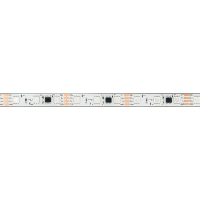 Лента герметичная SPI-PFS-B60-12mm 12V RGB-PX3-BPT (12 W/m, IP68, 5060, 5m) (Arlight, бегущий огонь) 039177. Цена указана за 5 метров. Продается кратно 5 метрам.