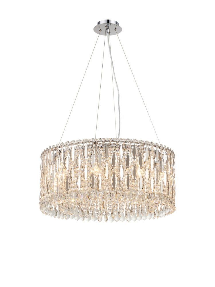 M27-ф600*H250 CHROME Люстра NW 8*40W (320W)*E14, Ø600 x H250 (1000), NewRgy CHROME (Хром)