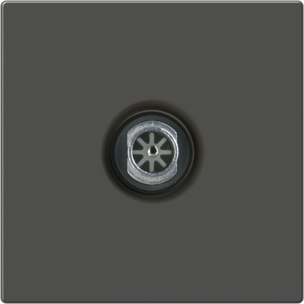 WL08-TV/ ТВ-розетка оконечная  (черный матовый), 4690389054273