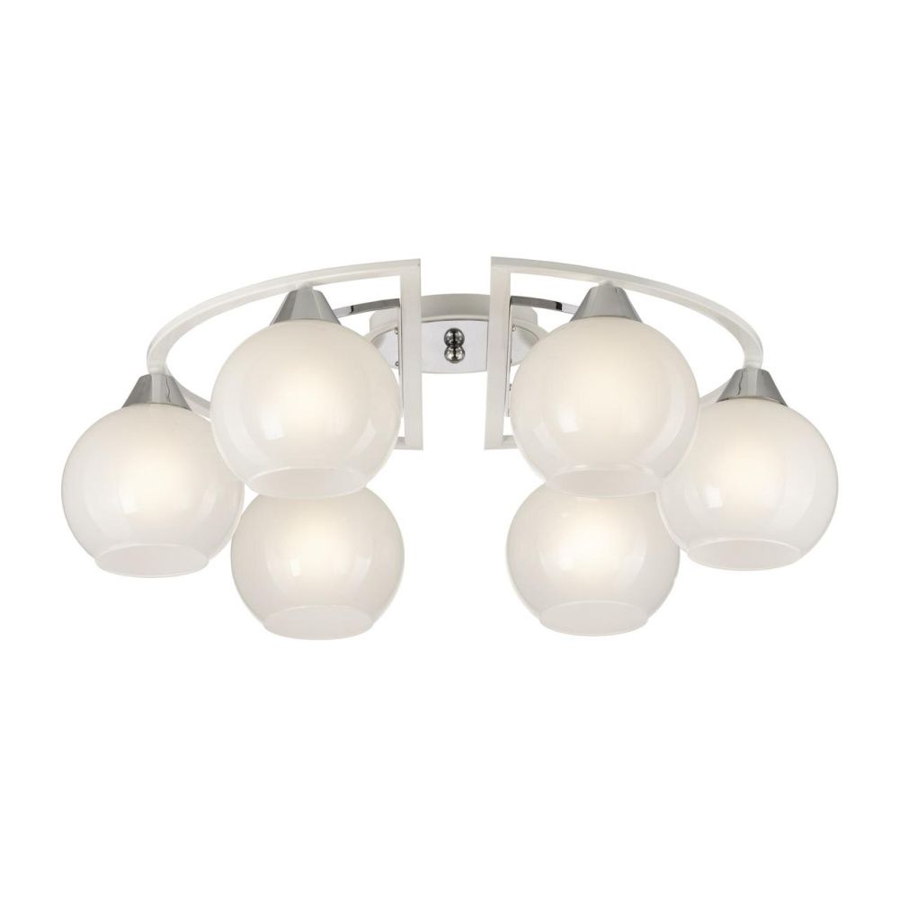 Потолочная люстра Citilux Отто CL121160, диаметр 63 см, белый-хром