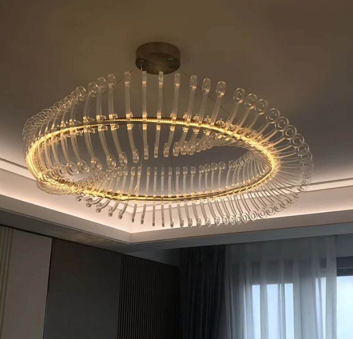 Светильник подвесной ElegantLight DZN-5030 БРОНЗА  D600/H1500/1/LED/.W/4500K ARISTAEUS 23-01