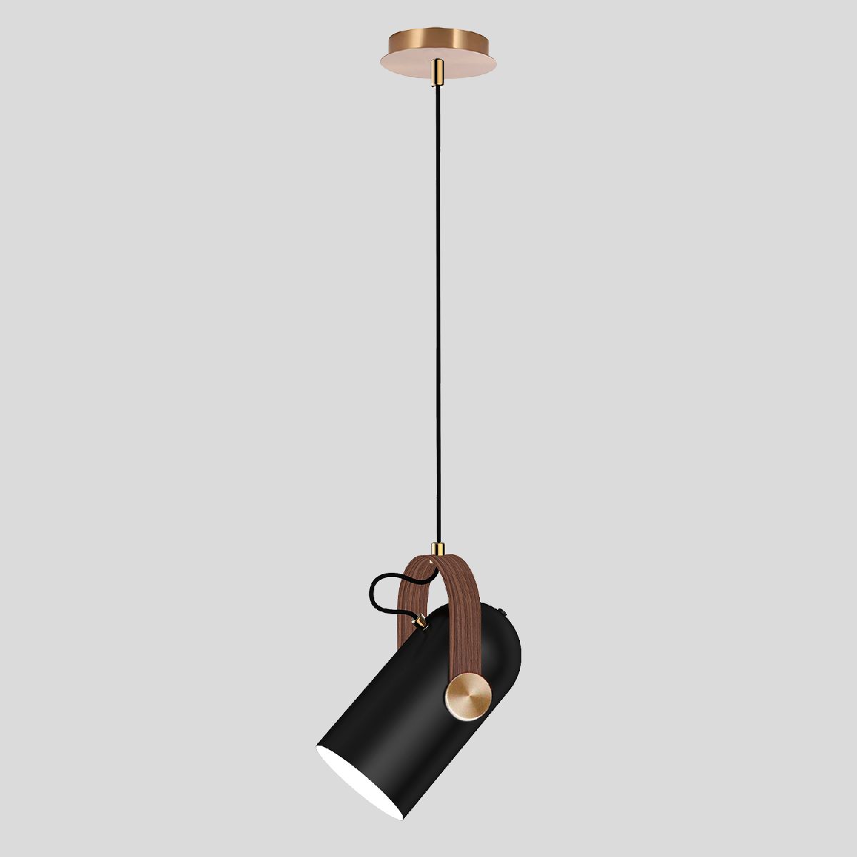 Подвесной светильник 10 см, Crystal Lux KRUS SP1 BLACK, черный