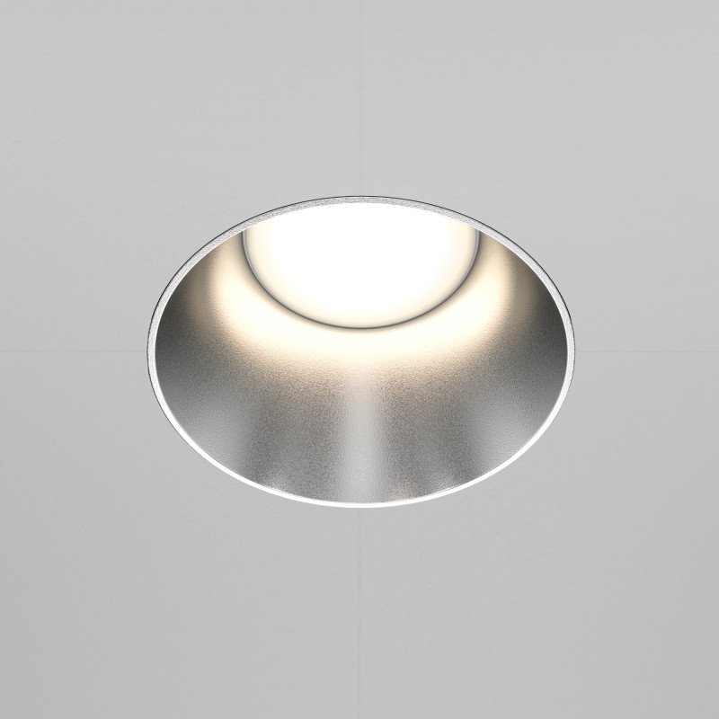 Светильник 14 см, Maytoni Downlight Share DL051-01-GU10-RD-WS, серебро
