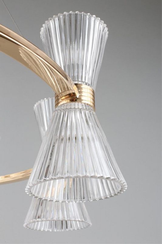 Подвесная люстра 85*70-170 см, 16*E14, 40W, Aployt Elinor APL.801.03.16, золотой