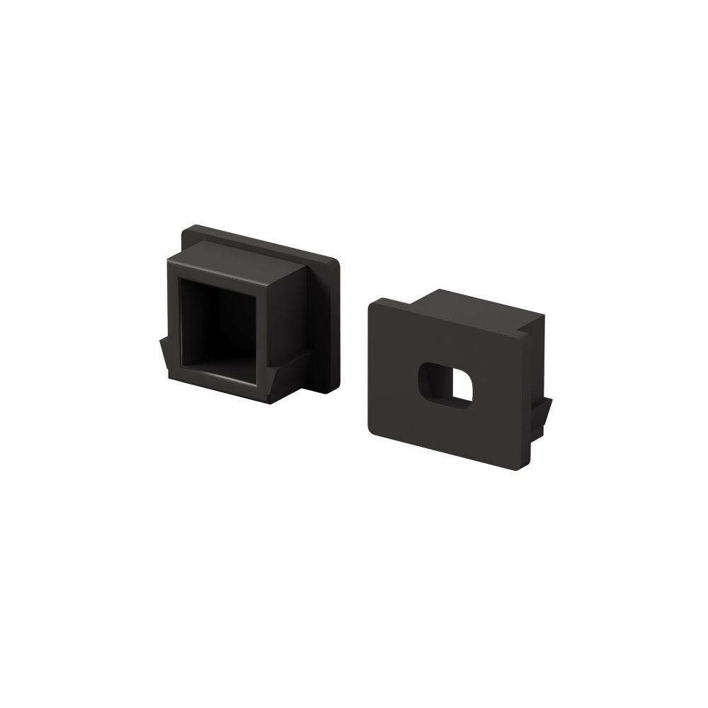 Комплект заглушек (для профиля 16×12) 10 шт., ALM-005-B-EC 642022, 1*2*1 см, Maytoni Led Strip 642022, Черный