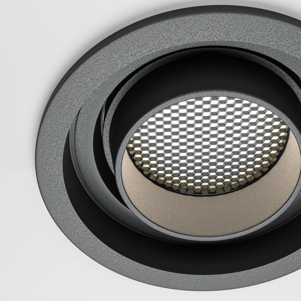 Встраиваемый светильник 8,5 см, вр 7,5 см Maytoni Technical Downlight Atom DL113-GU10-01-RD-B, черный