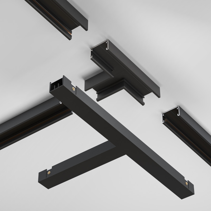 Коннектор 8*2*1,2 см, Maytoni Technical Magnetic track system Basity черный TRA172CT-11B черный