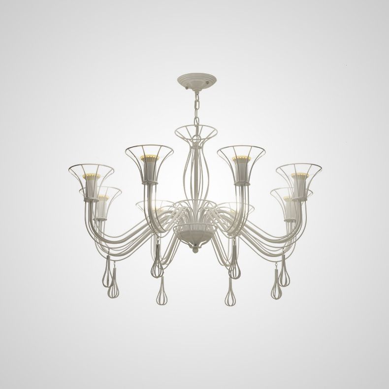 Подвесная люстра CAST 8 White 86*86*45 см, 8*E27*60W, ImperiumLoft CAST01, Белый