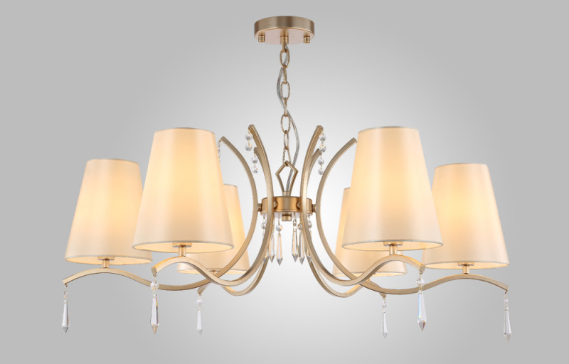 Люстра 86 см, Crystal Lux RENATA SP6 GOLD Золотой