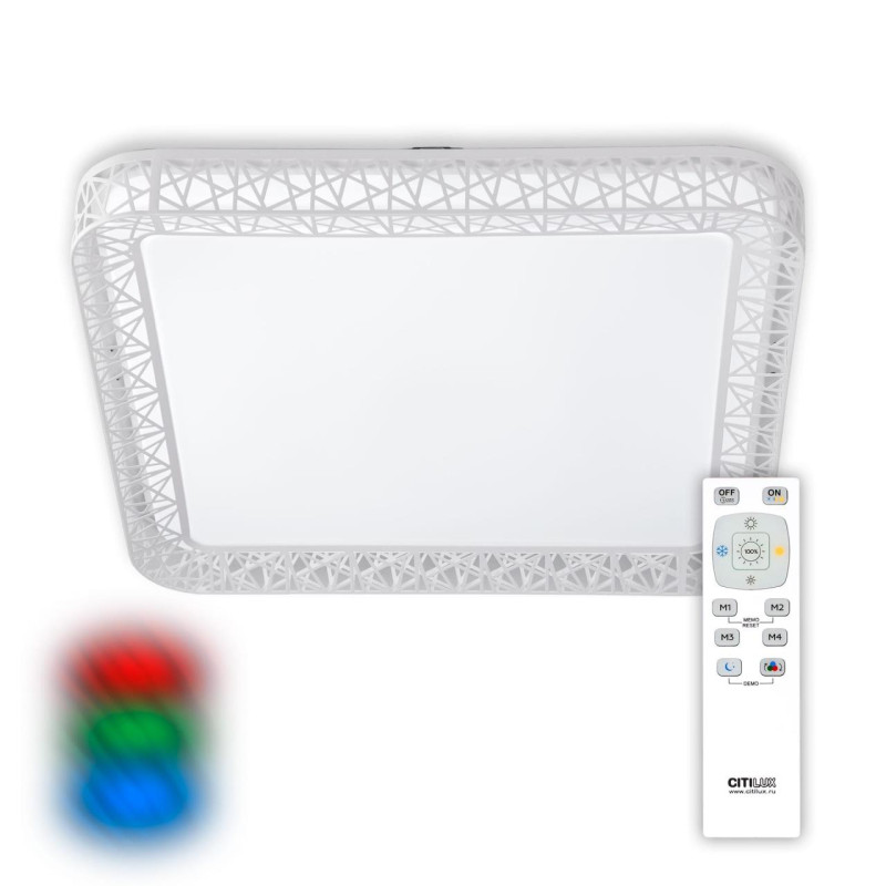 Светильник 64 см, 80W, 3000-4200К c пультом Citilux Герцог 722080RC белый