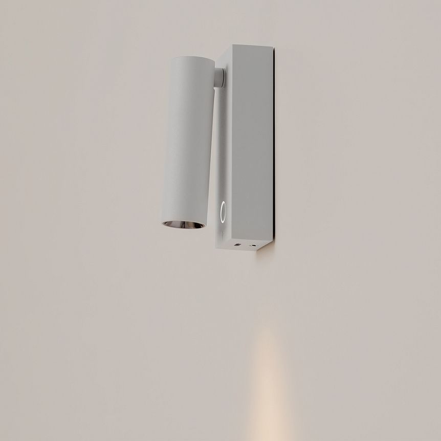 Бра 13*4,5-6,5 см, LED*3W, 3000K, Maytoni Twist C077WL-L3W3K, Белый, сенсор