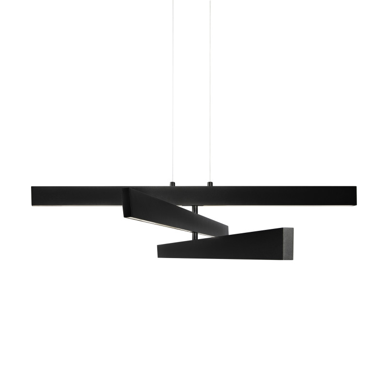 Подвесной светильник 1,5*80 см, LED 3 48W, 4000К, Черный Maytoni Origami MOD163PL-L38B4K