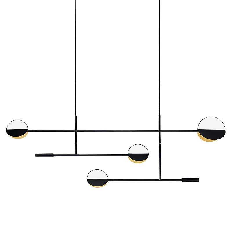 Подвесная люстра 130*55-200 см, 4*LED*6W, 3000-6000K, Lightera Urmia LE113L-130B WIFI, Черный