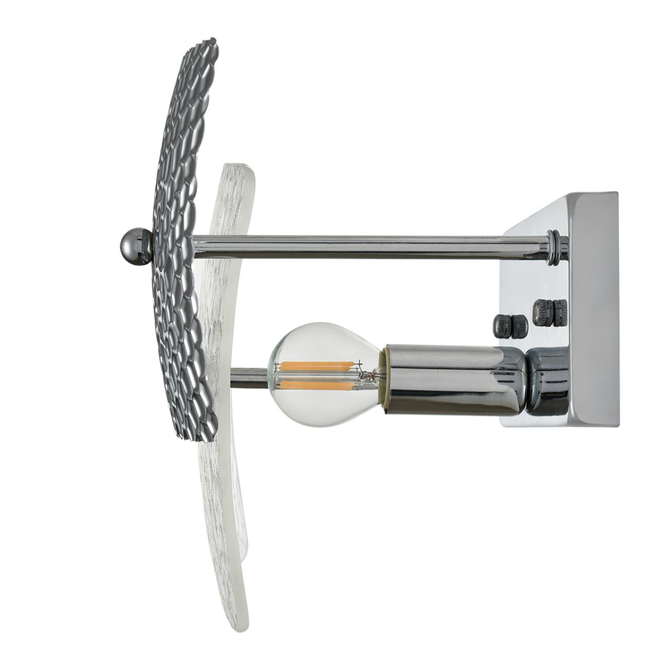 Бра 27*22 см, 1*E14 Lumion LIBERTI 6588/1W хром, прозрачный