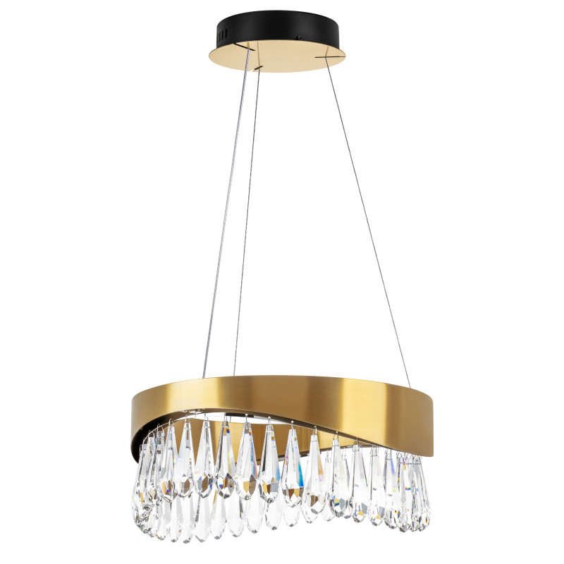 Подвесная люстра 45*150 см, LED, 27W, 3000K Lightstar Helio 703143, золотой