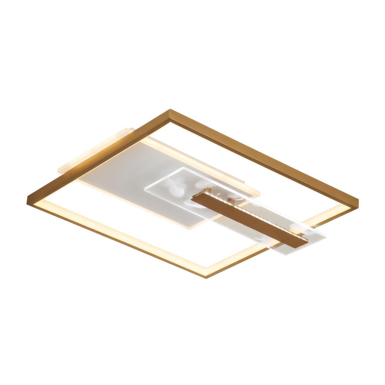 Светильник 50*46*6 см, LED 76W, 3000 / 6000K, Золото LED4U L1045-500 GD