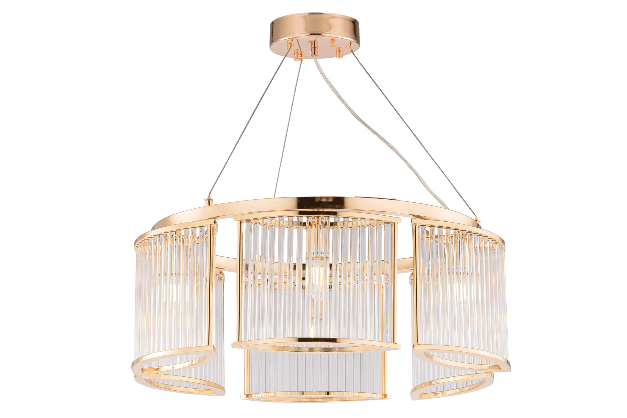 Люстра 600*240-1200, 6*E14, 40W NewRgy Cristallo 5055/600 GD, Золото