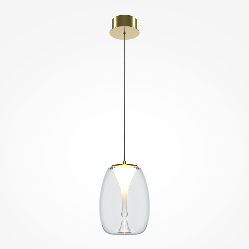 Подвесной светильник 20*20*333,1 см, LED, 7W, 3000К, Maytoni SPLASH MOD282PL-L8G3K1 золотой