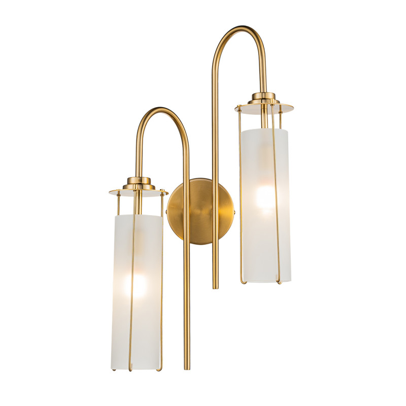 Бра 19*30*59 см, 2*E14*40W, Indigo Modern V000418, бронзовый, 11038/2W Brass